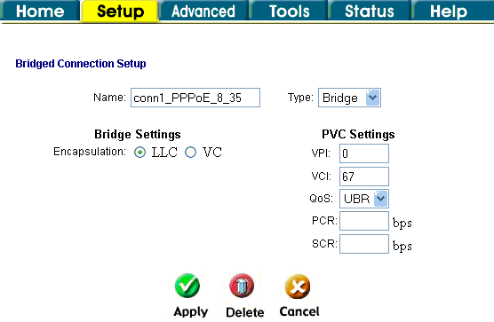 Setup bridge